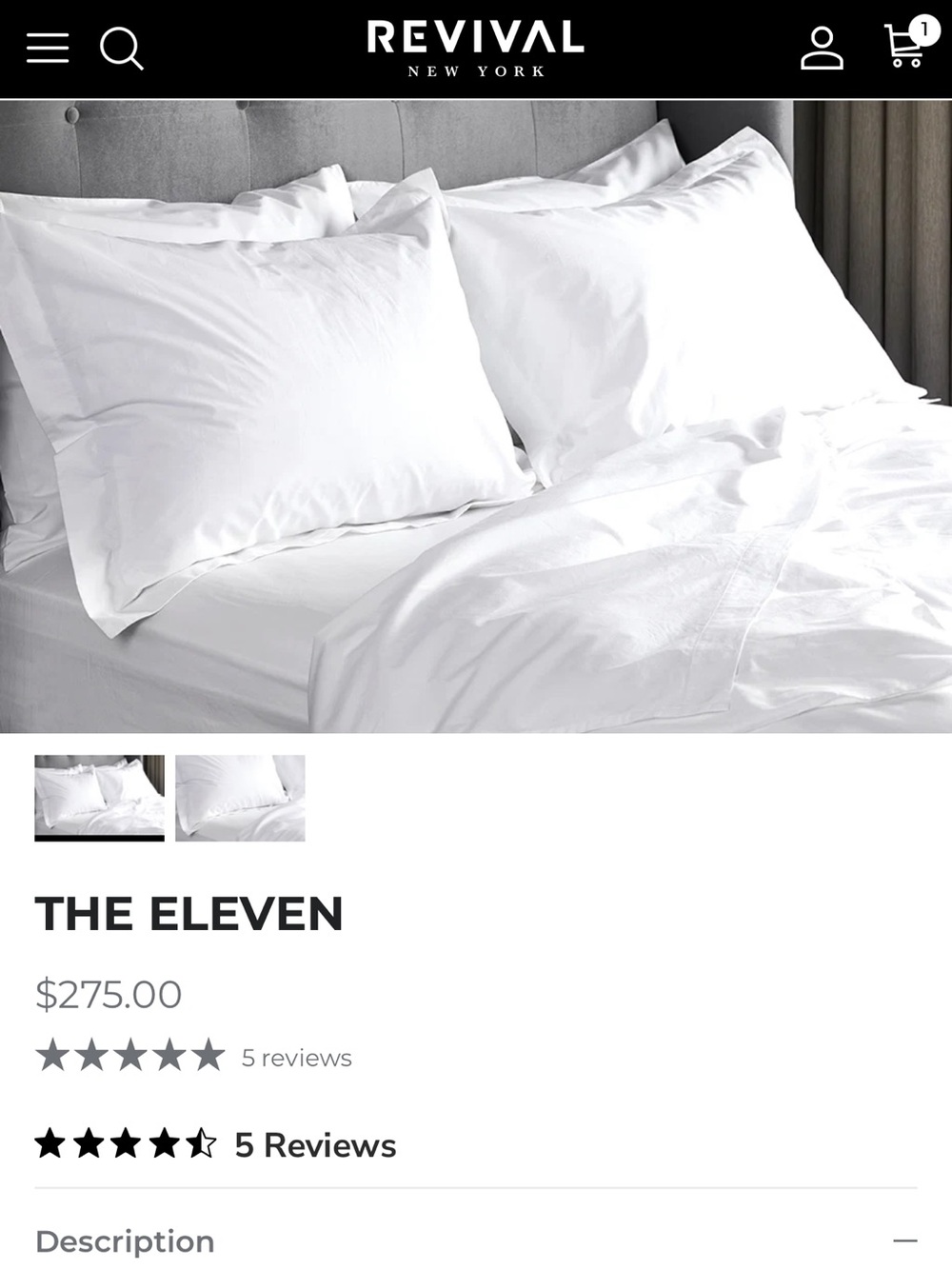 Revival New York Brand King Size 100% Cotton Flat Sheet